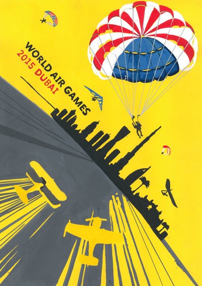 Create a poster for the FAI World Air Games Dubai 2015 2015